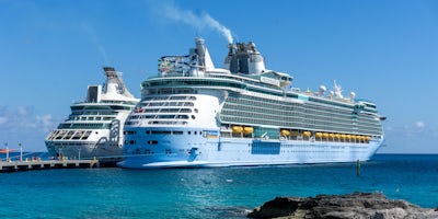 Enchantment and Freedom of the Seas at Perfect Day (Photo: Aaron Saunders)