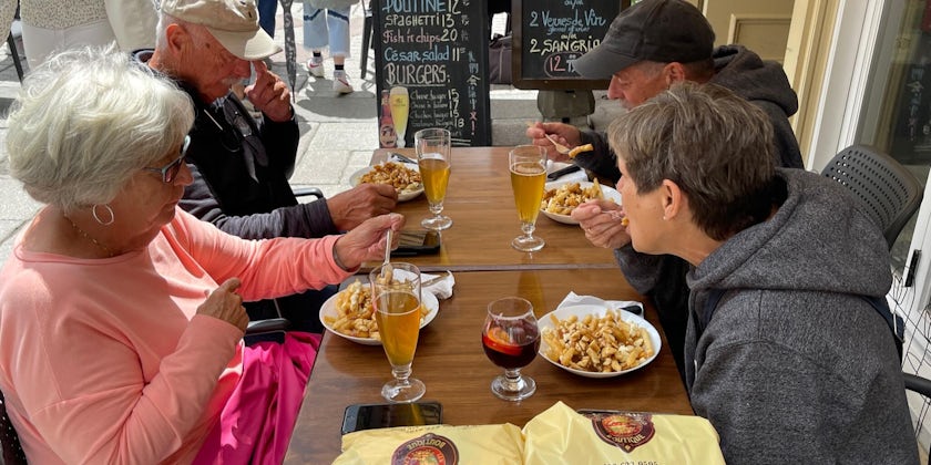 Eating poutine in Quebec City (Photo/Laura Bly)