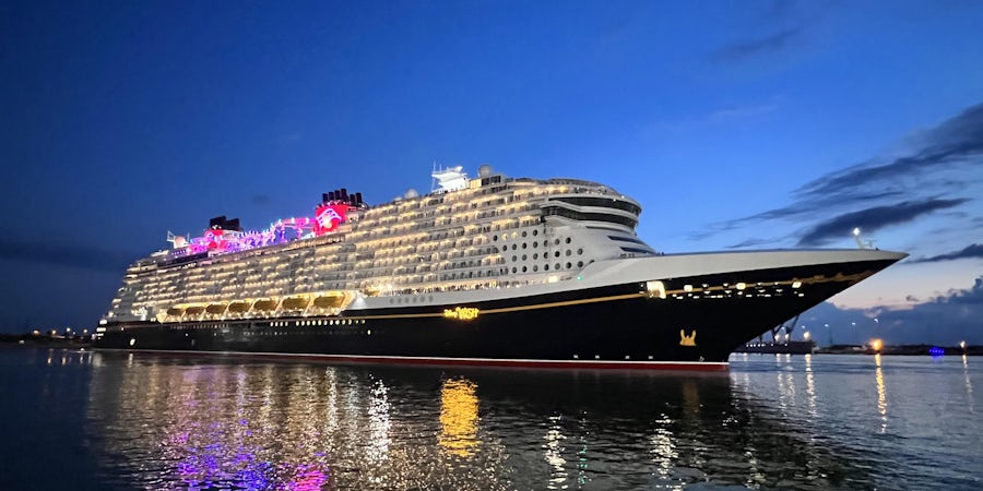 New Disney Wish Cruise Ship Arrives at Port Canaveral 