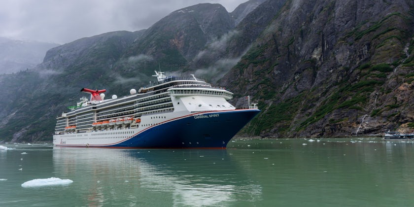 Carnival Spirit in Tracy Arm Fjord on July 18, 2022 (Photo/Aaron Saunders)