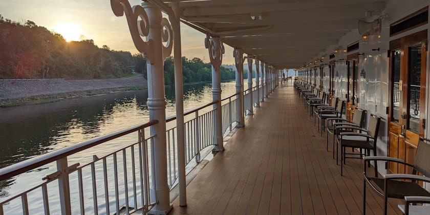 Sunset aboard American Queen on the Mississippi (Photo: Colleen McDaniel)