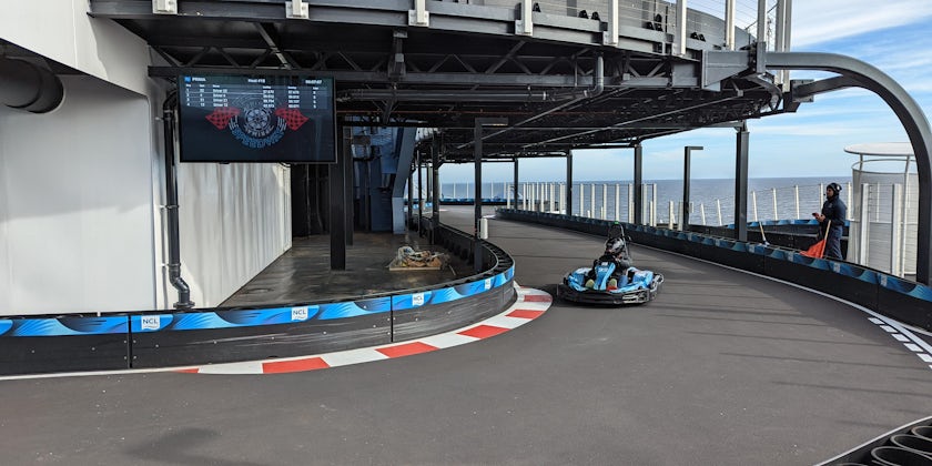 Prima Speedway go-kart racetrack on Norwegian Prima (Photo/Colleen McDaniel)