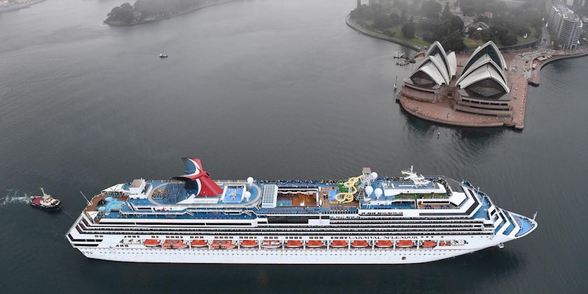 Carnival Splendor Sails Past Sydney Opera House