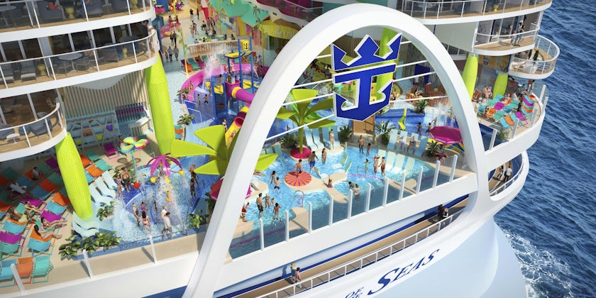 The new Surfside Water's Edge area aboard Icon of the Seas (Rendering: Royal Caribbean)