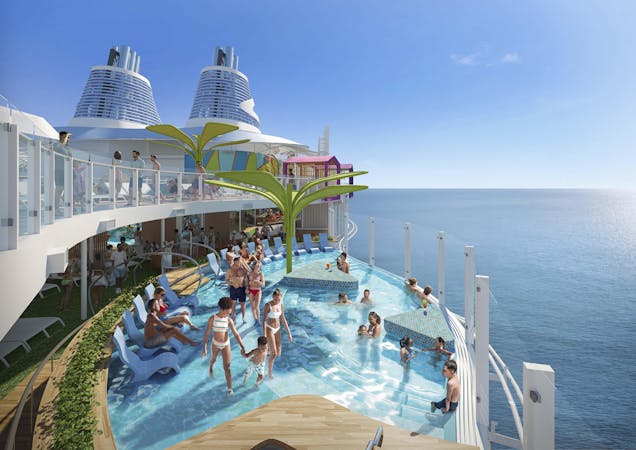 The Cove Pool aboard Icon of the Seas (Rendering: Royal Caribbean)