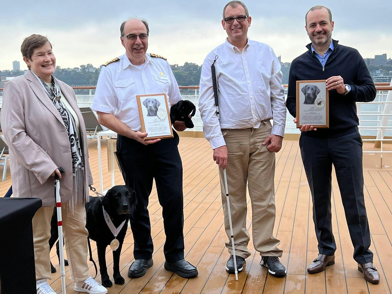 Service dog reaches platinum medallion status on Holland America Line