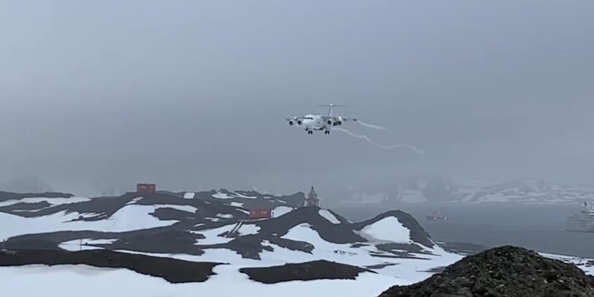 Antarctica Airways plane landing at King George Island (Photo Sara Macefield)