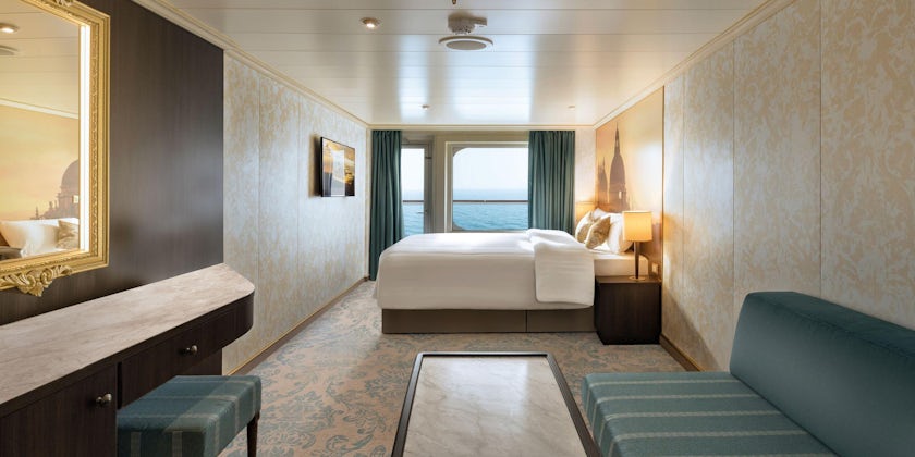 Balcony stateroom aboard Carnival Venezia (Photo: Carnival Cruise Line)