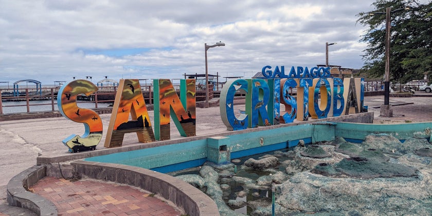 Sign in San Cristobal, the Galapagos. (Photo: Colleen McDaniel)