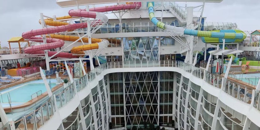 Perfect Storm waterslides on Oasis of the Seas.