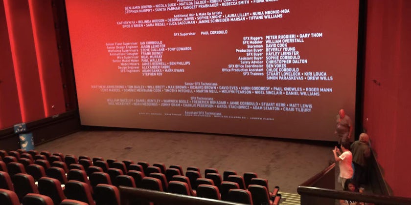IMAX theater movie screen on Carnival Vista