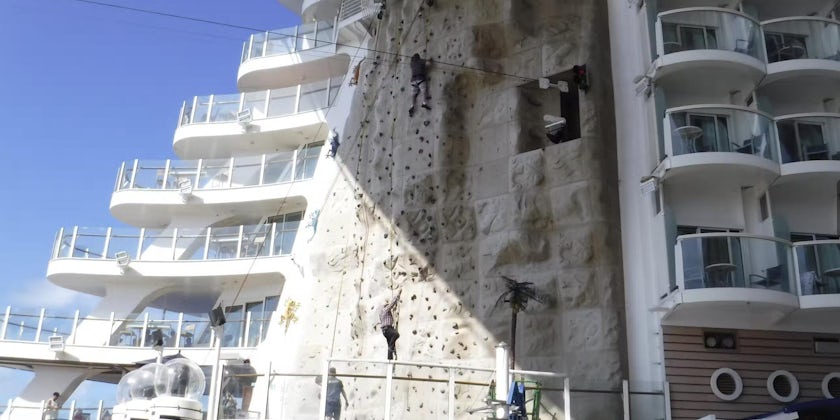 Allure of the Seas rocking-climbing wall