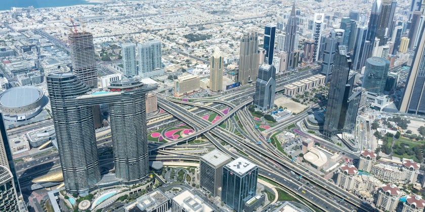 Overlooking Dubai from the 124th floor of the Burj Khalifa tower (Photo: Aaron Saunders)