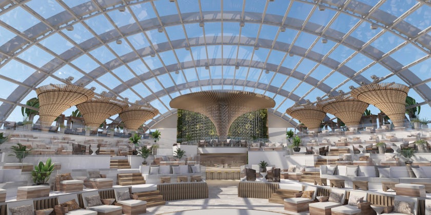 A render of the Dome during the day on Princess Cruises new ship Sun Princess (Princess Cruises)