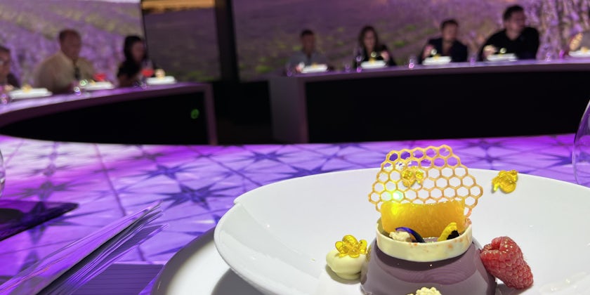 Lavender honey mousse at Princess' 360: An Outstanding Experience restaurant