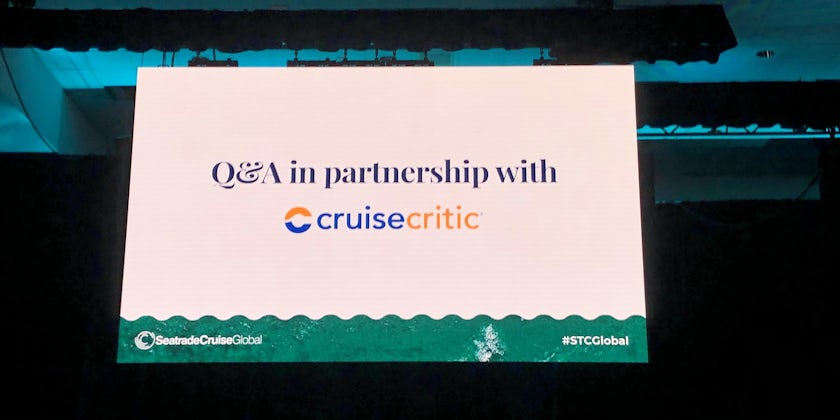 Questions from Cruise Critic members were presented at Seatrade Cruise Global (Photo: Aaron Saunders)