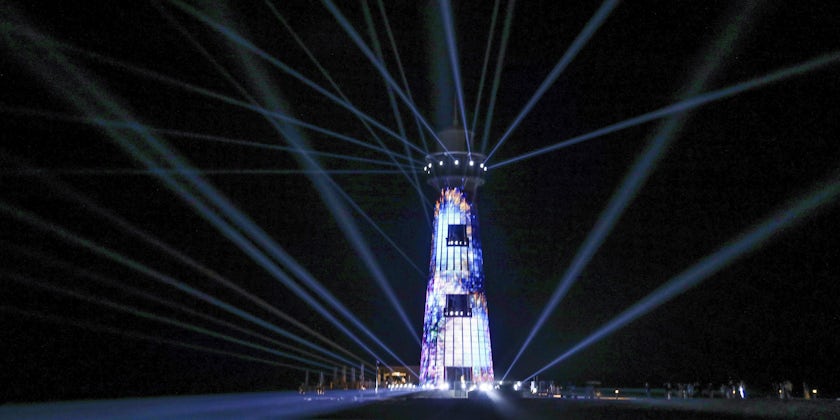 Lighthouse show at Ocean Cay Marine Reserve (Credit: MSC Cruises)