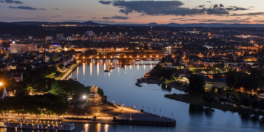 Koblenz by night on the Rhine (Credit: Kelvin Yuen)