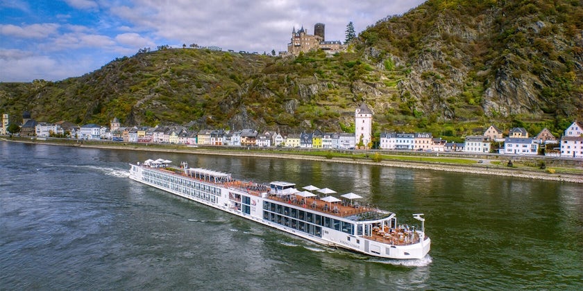 A Viking Longship Sails the Rhine River (Credit: Viking)