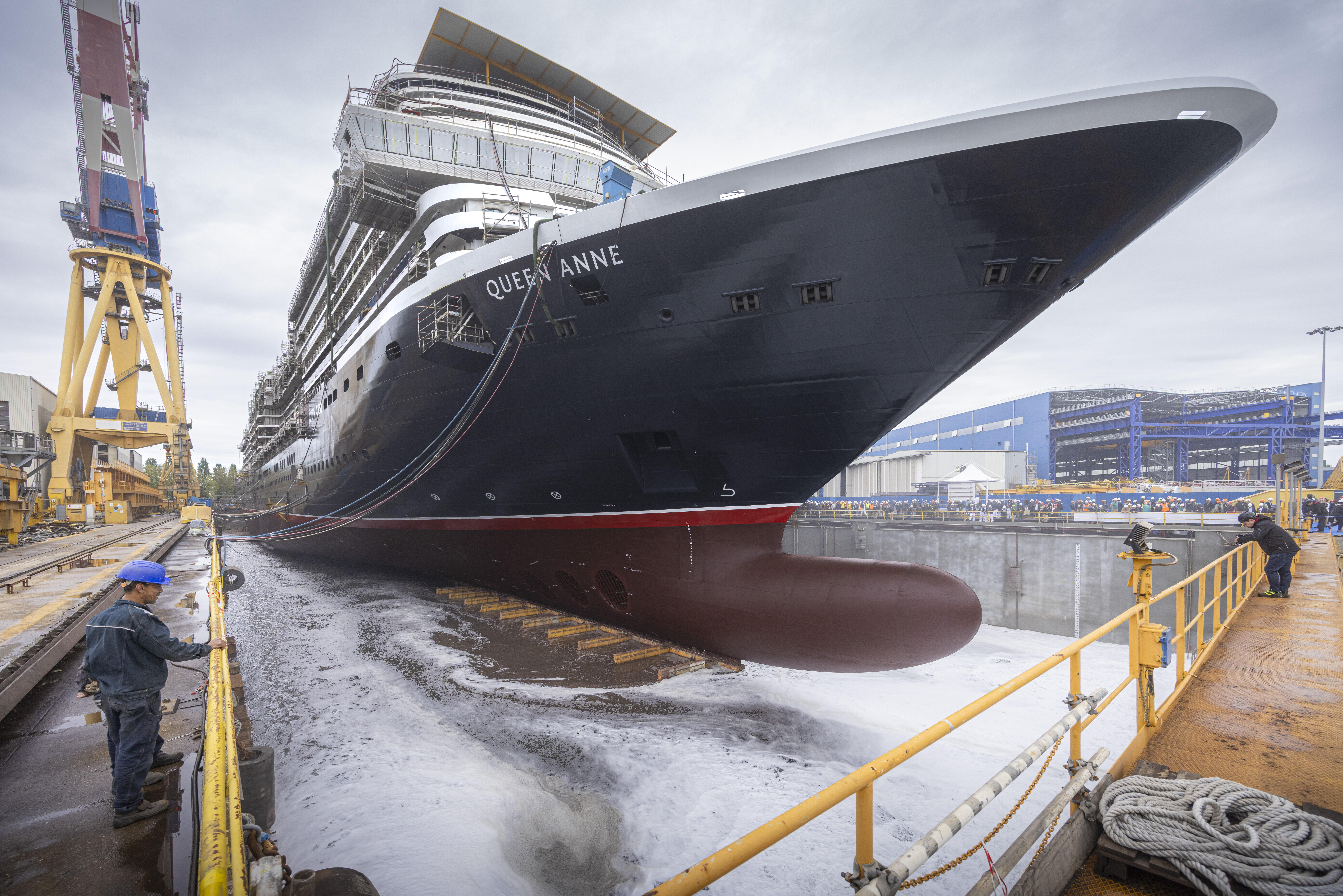 Cunard's Queen Ann is floated out (Photo: Cunard Line)
