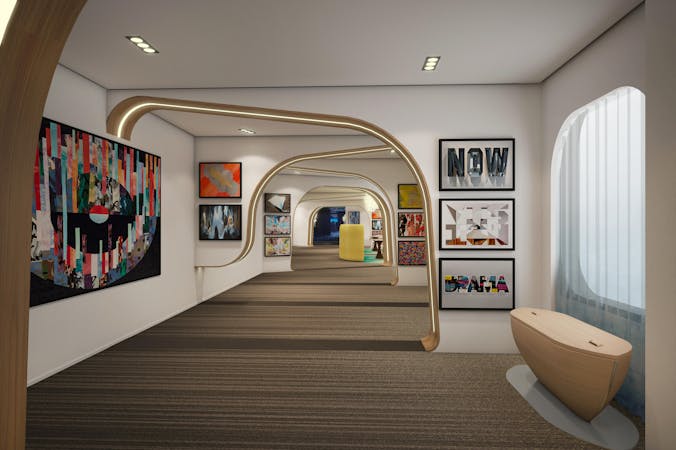 A rendering of the redesigned Art Gallery on Celebrity Ascent (Photo: Celebrity Ascent)