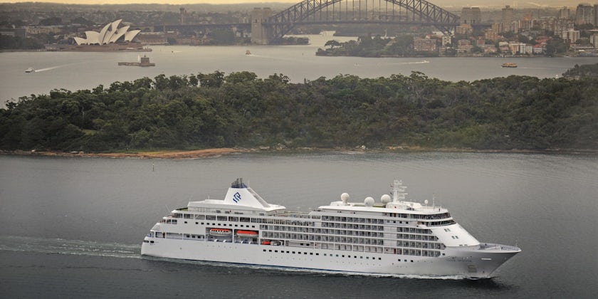 Silver Whisper cruising through Sydney, Australia (Photo: Silversea Cruises)