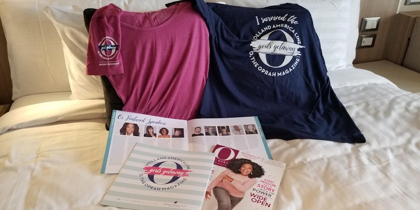 Commemorative t-shirts from the Oprah Girls' Getaway Cruise (Photo: Colleen McDaniel)