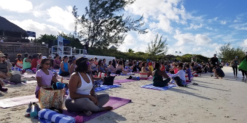 Just Breathe meditation and yoga sessions on the Oprah Girls' Getaway sailing (Photo: Colleen McDaniel)