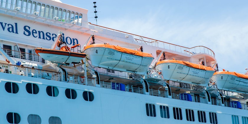 Lifeboats on Carnival Sensation (Photo: Cruise Critic)