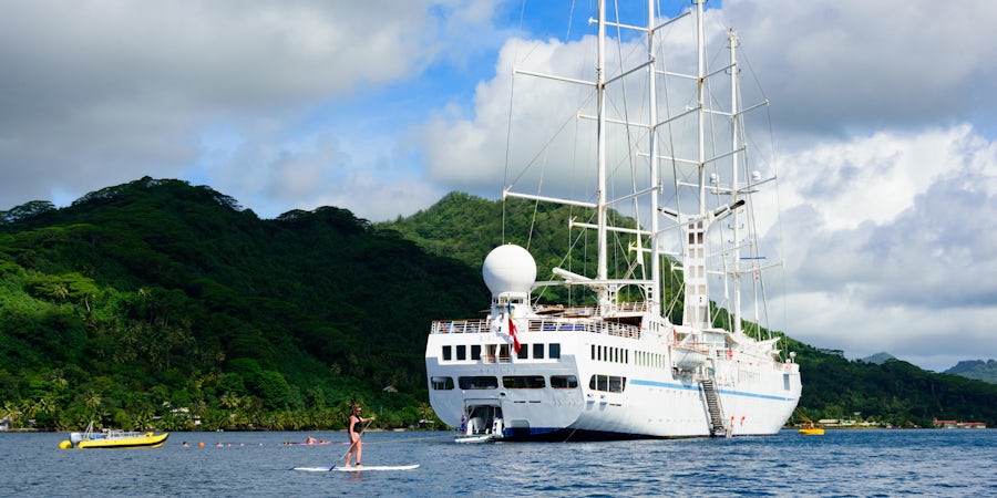 Windstar's Water Sports Platform on Wind Spirit in Tahiti