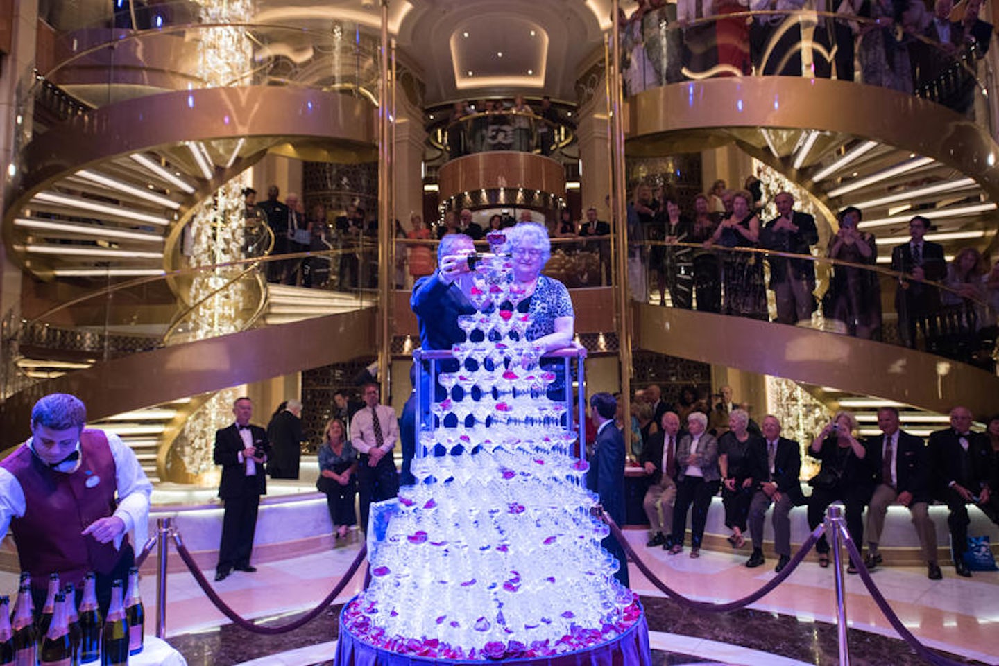 Captain's Champagne Waterfall Party on Regal Princess