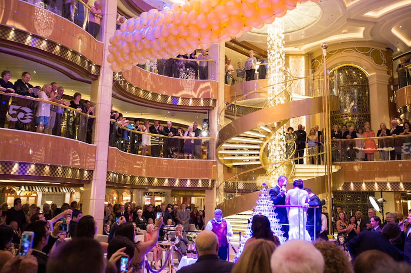 Captain's Champagne Waterfall Party on Regal Princess