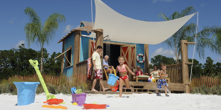 Private cabana on Castaway Cay, Disney's private island (Photo: Kent Phillips/Disney Cruise Line)