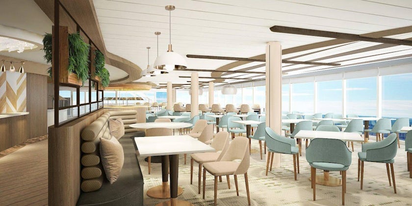 The new Oceanview Cafe after Celebrity's Revolution Program update (Image: Celebrity Cruises)