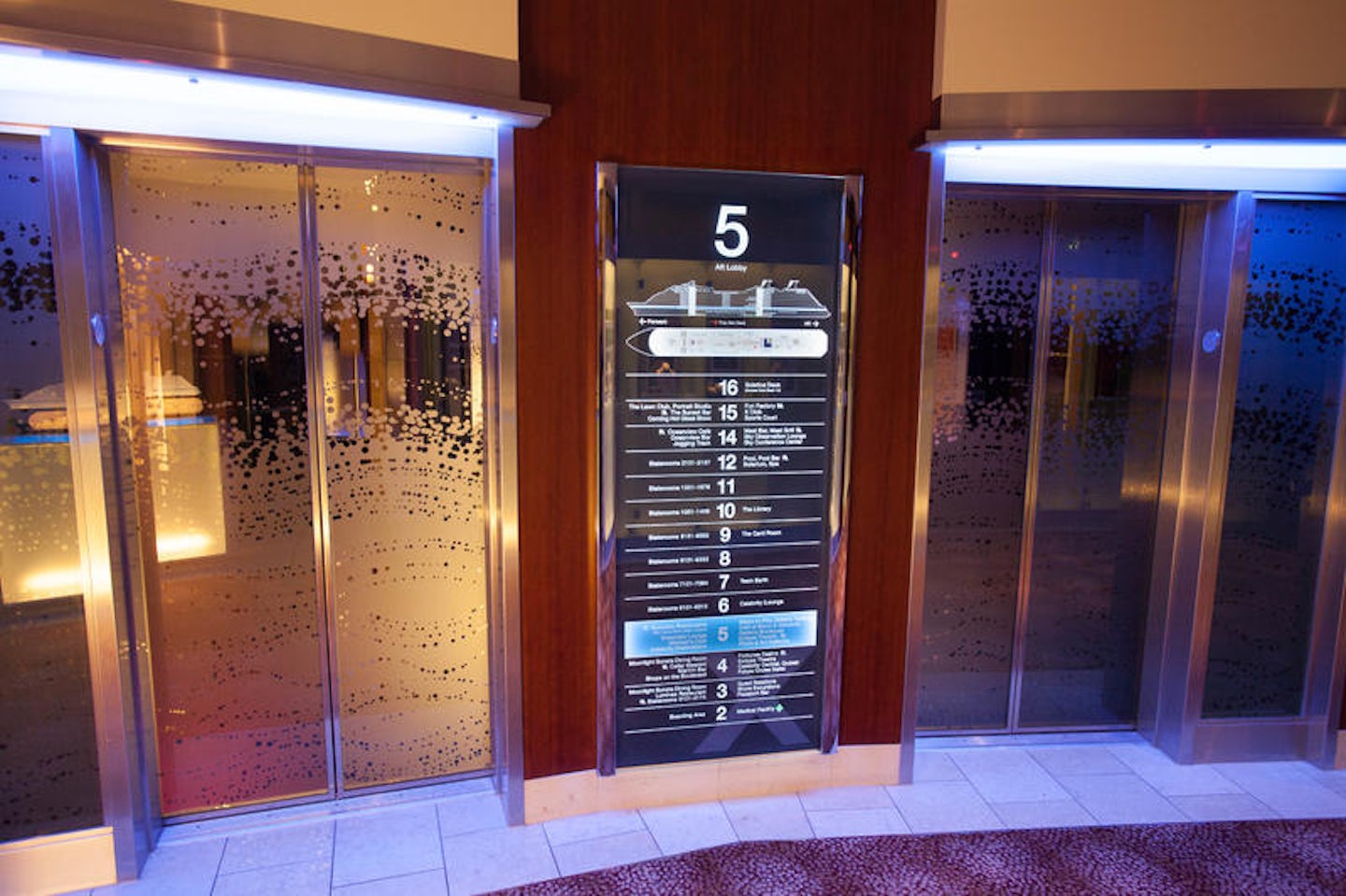 Elevators on Celebrity Eclipse