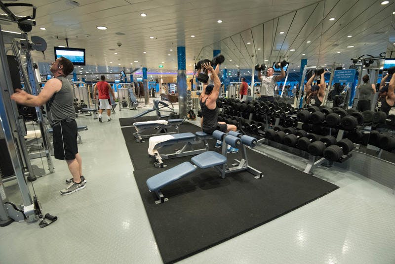 Vitality Fitness Center on Royal Caribbean Freedom of the Seas Ship