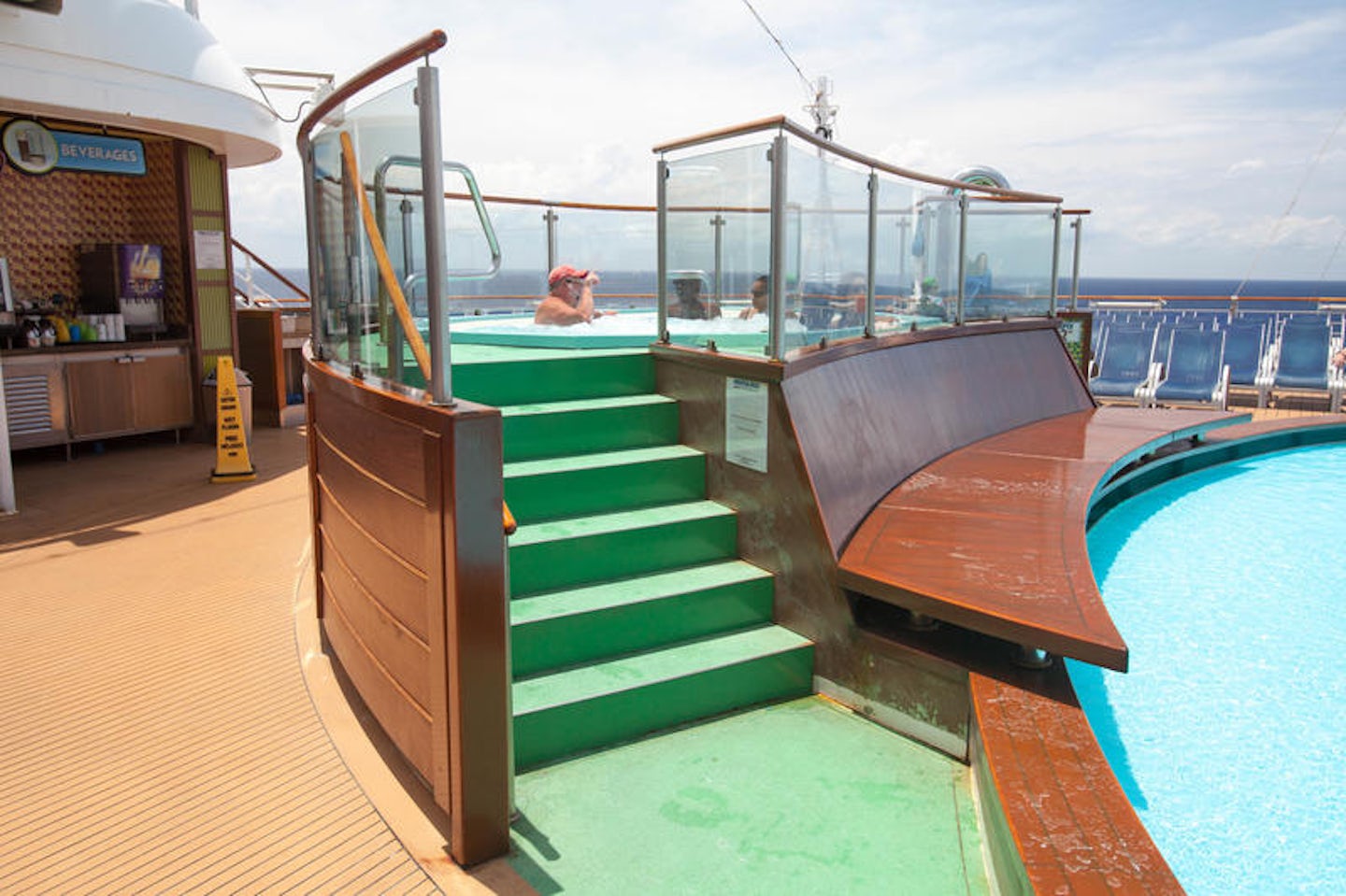 The Lido Deck Whirlpools on Carnival Breeze