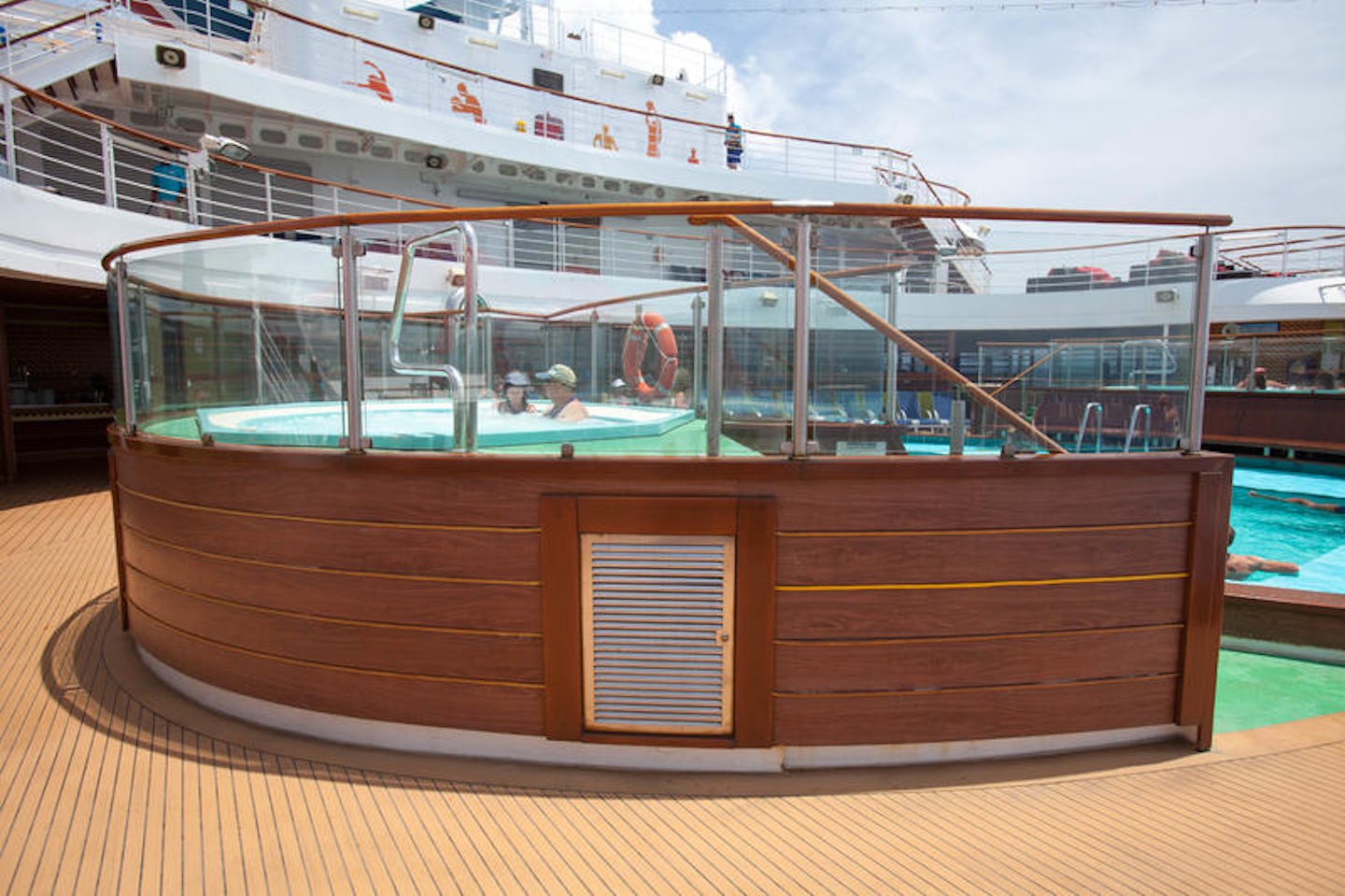 The Lido Deck Whirlpools on Carnival Breeze