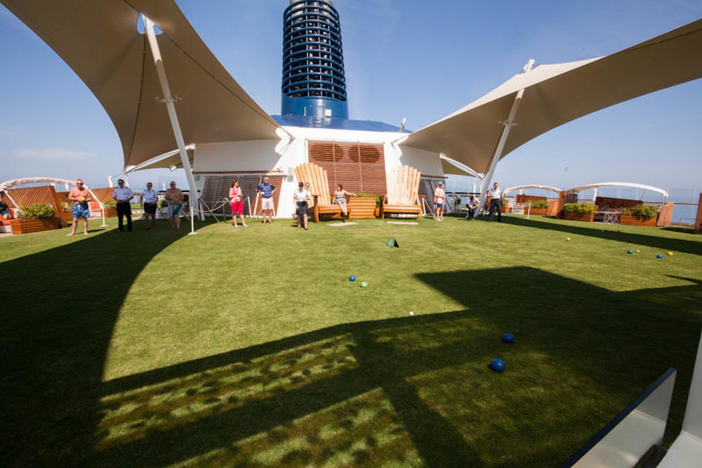 Bocce lawn bowling on Celebrity Reflection