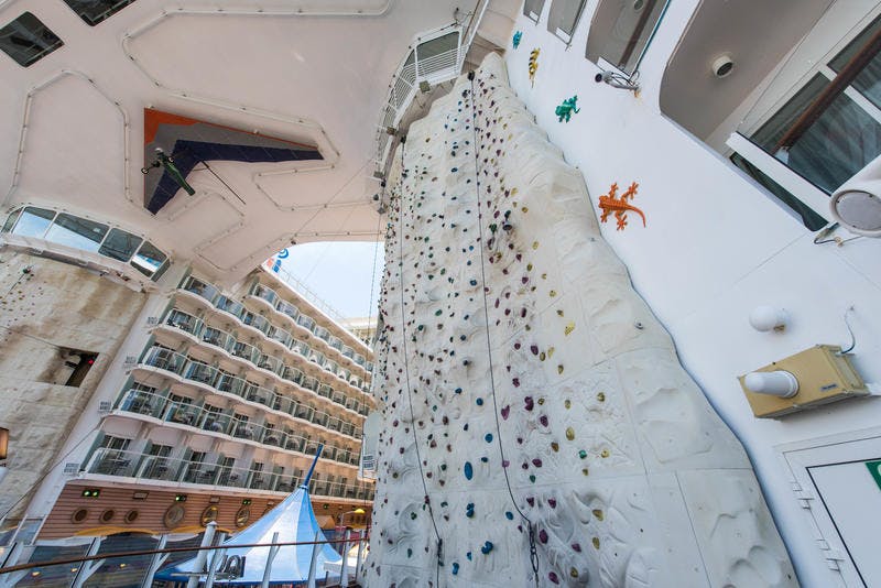 Rock Climbing Wall on Royal Caribbean Oasis of the Seas Cruise Ship