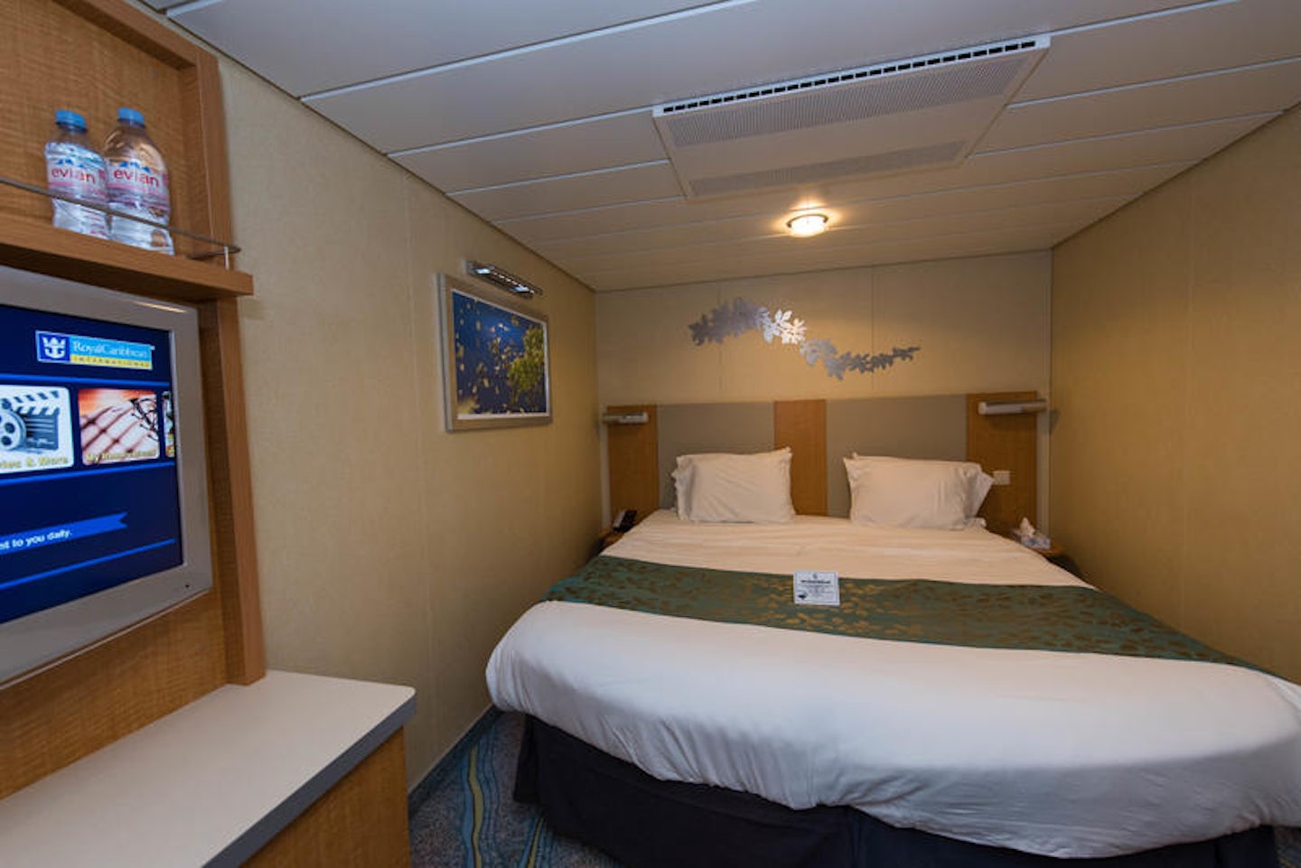 Interior Cabin On Royal Caribbean Oasis Of The Seas Cruise Ship interior-cabin-on-royal-caribbean-oasis-of-the-seas-cruise-ship