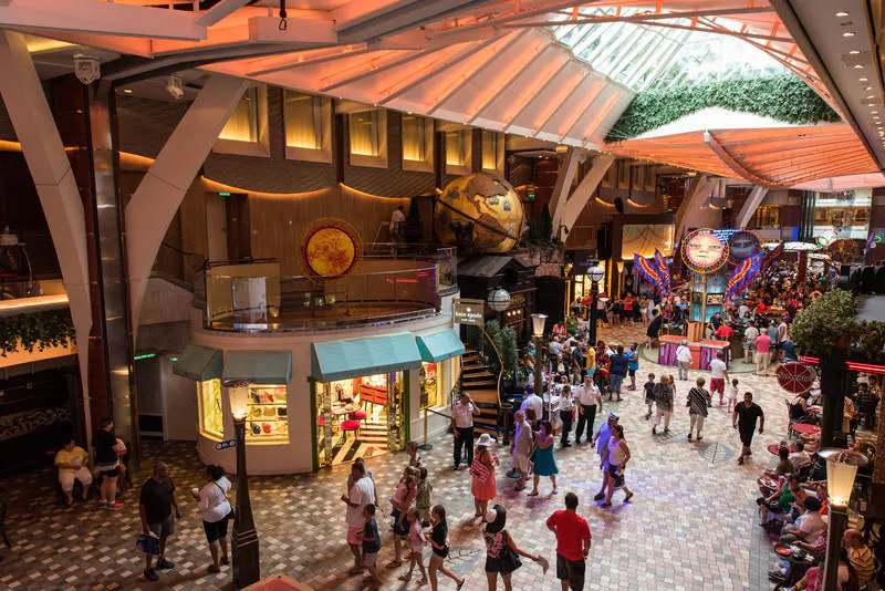 Royal Promenade On Royal Caribbean Oasis Of The Seas Cruise Ship