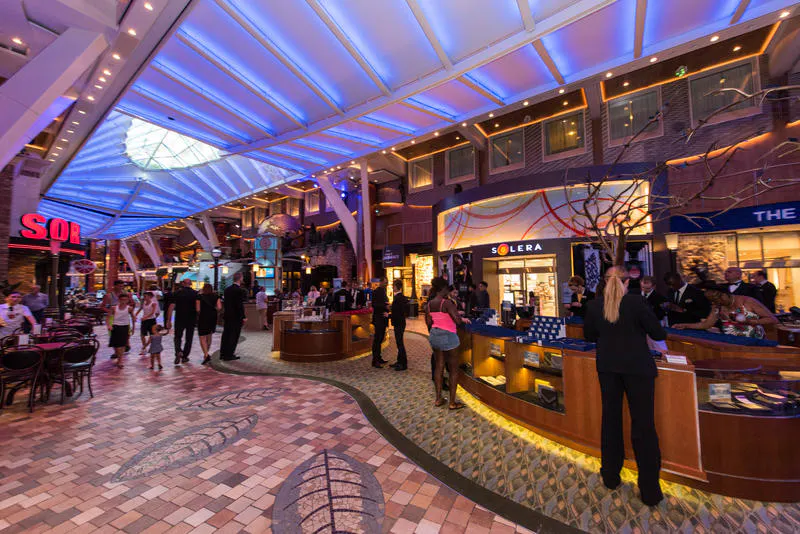 Royal Promenade On Royal Caribbean Oasis Of The Seas Cruise Ship