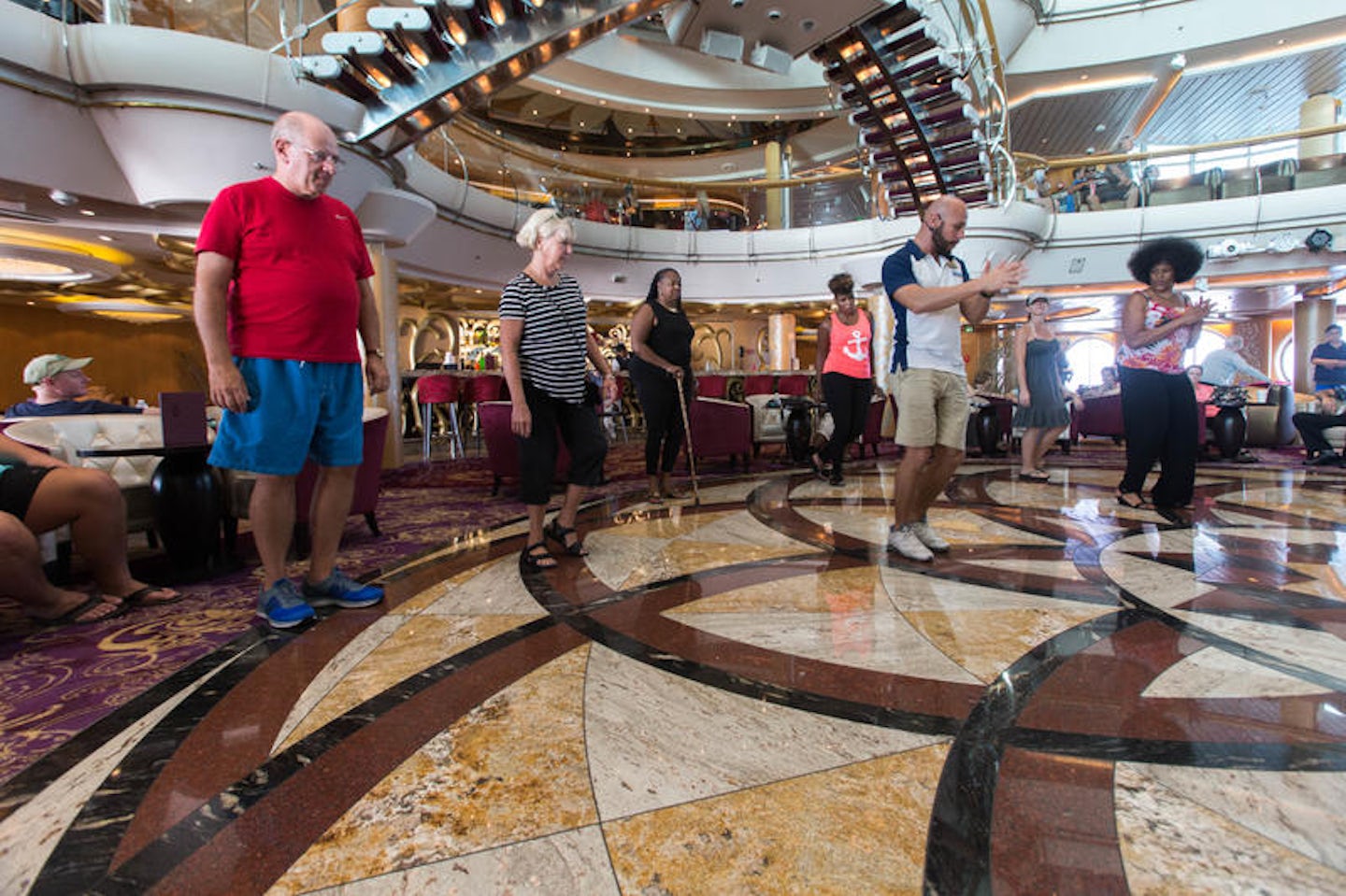 70s Line Dance Class on Enchantment of the Seas