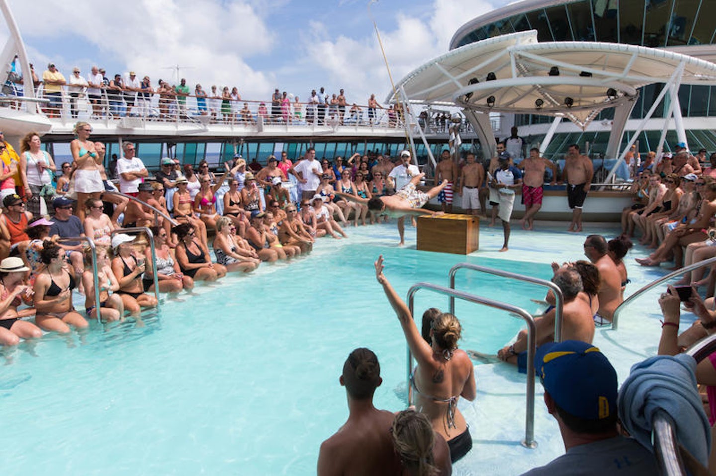 Men's Belly Flop Competition on Enchantment of the Seas