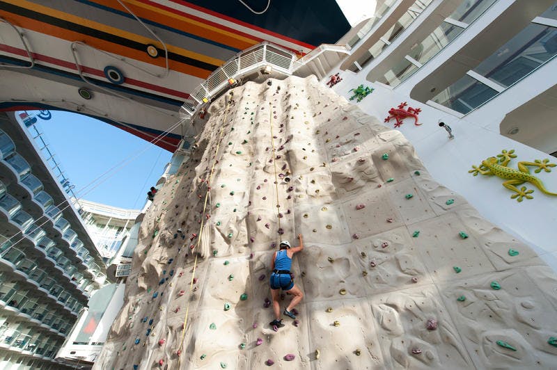 Rock Climbing Wall on Royal Caribbean Allure of the Seas Cruise Ship