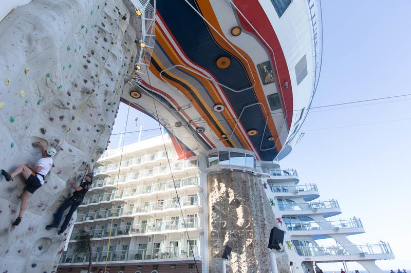 Rock Climbing Wall on Royal Caribbean Allure of the Seas Cruise Ship