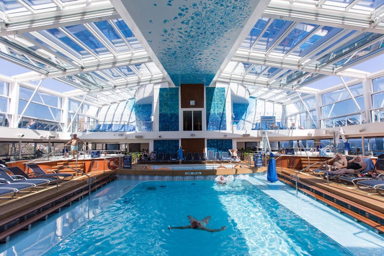 cruise ship with indoor pool