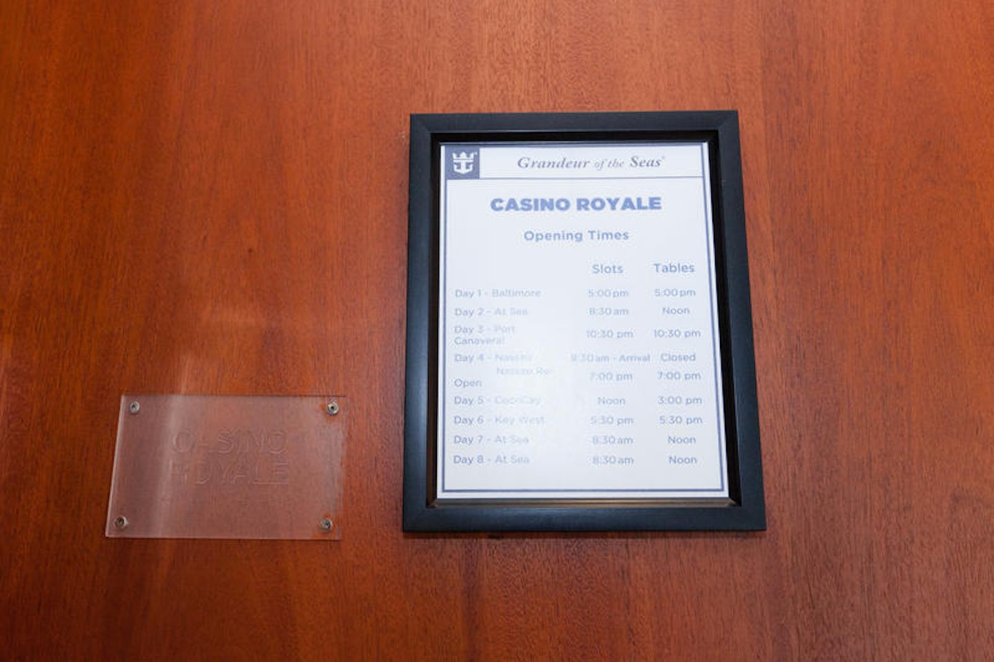 Casino Royale on Grandeur of the Seas