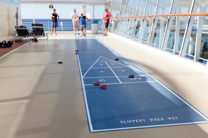 Shuffleboard on Royal Caribbean Grandeur of the Seas Cruise Ship